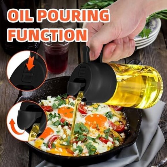 Oil Dispenser Bottle for Kitchen - 2 in 1 Olive Oil Dispenser,Oil Sprayer3 pack - Picture 3 of 10